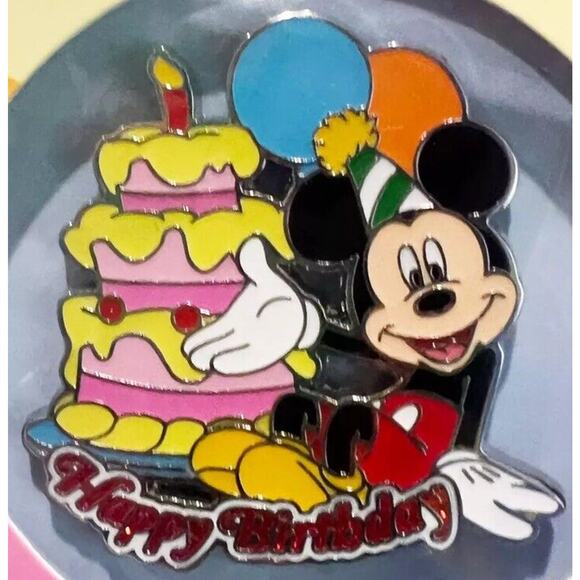 Mickey Mouse Happy Birthday Cake & Balloons Box Pin Disney Pin S01 - Picture 1 of 4